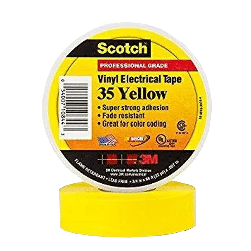 TAPE VINYL ELEC 35 YELLOW - DWS - SCOTCH VINYL ELECTRICAL TAPE