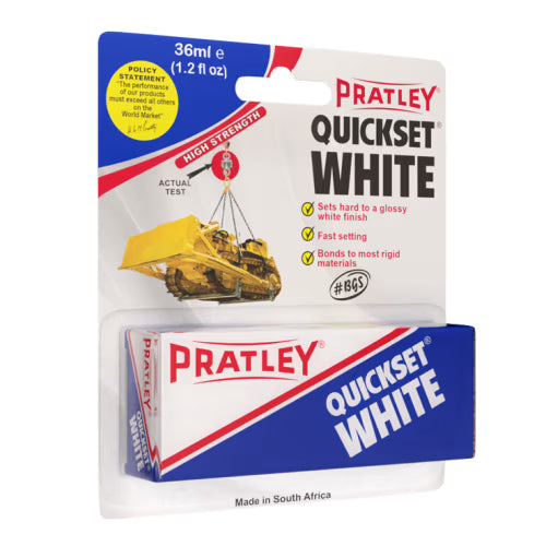 PRATLEY EPOXY ADH Q/SET WHITE 36ML - FAST SET LIQUID - WHITE