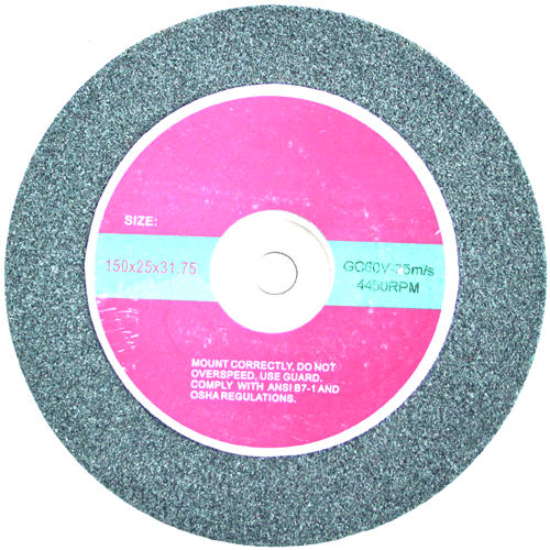 GRINDING WHEEL GC 150X25MM GREEN 60G - 31.75MM BORE - SILICON CARBIBE(FINE)