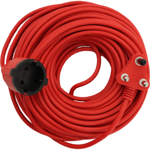 PLUG EXTENSION CORD RED 20M - 10A WEEDEATERS & LAWNMOWERS ETC