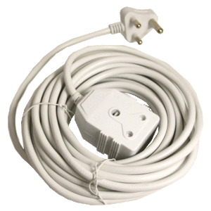 PLUG EXTENSION CORD WHITE 10M - JANUS 16A - 1.5MM/10M CORD