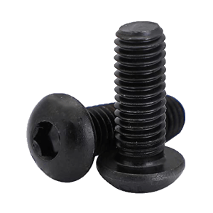 CAP SCREW BUTTON HD BLACK 4 X16MM - BUTTON HEAD - KEY 3.0MM -GRADE 10.9