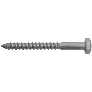 COACH SCREW S/S 304 10 X 50MM - DIN 571 - HEX HEAD - S/STEEL (A2)