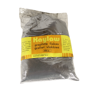 DRY LUBE GRAPHITE FLAKES 500G KAYLAW - HIGH TEMP DRY LUBRICANT (TO 450°C)
