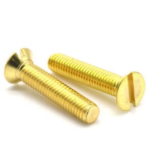 MACH SCREW CSK BRASS SLT 4 X 40MM - DIN 963 - COUNTERSUNK - SLOTTED
