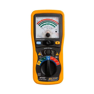 TESTER INSULATION ANALOGUE MAJOR - 250V-500V-1000V(INCLUDES ACCESSORIES)