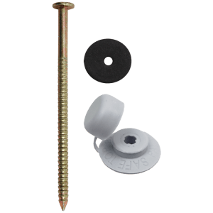 ROOFING SCREW 75X3.55MM Y/P GREY CAP - YELLOW PASSIVATED WITH CAP & WASHER