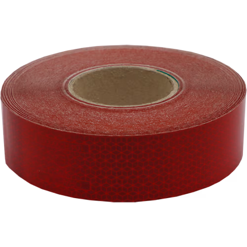 TAPE REFLECTIVE 50MM X 50M RED - 50M ROLL -VEHICLE CONSPICUITY E-MARK