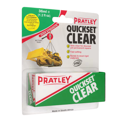 PRATLEY EPOXY ADH Q/SET CLEAR 36ML - FAST SET LIQUID - TRANSPARENT