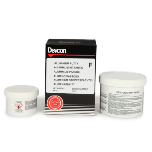 EPOXY PUTTY ALUMINIUM 500G DEVCON - 2-PART FOR ALUMINIUM PARTS & EQUIPMENT
