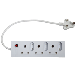 PLUG CORDED MULTI  6 WAY  WHITE - 3X3PIN 3X2PIN