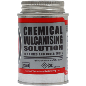 TYRE REPAIR PATCH ADHESIVE  125ML - CHEMICAL VULCANISING SOLUTION