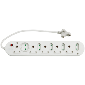PLUG CORDED MULTI 10 WAY  WHITE - 5X3PIN 4X2PIN 1XROUND 2PIN