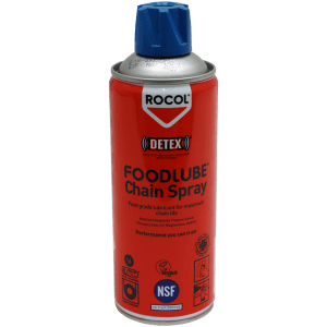 CHAIN LUBE FG SPRAY  400ML ROCOL - FOOD GRADE - WATER RESISTANT LUBRICANT