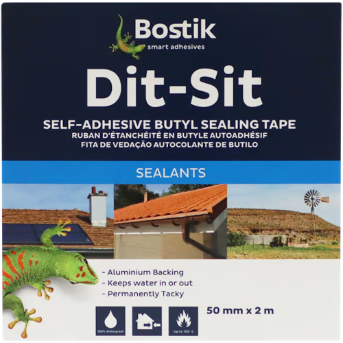 TAPE BITUMEN 50MM X 2M DIT-SIT - FLASHING ALUMINIUM BACKED