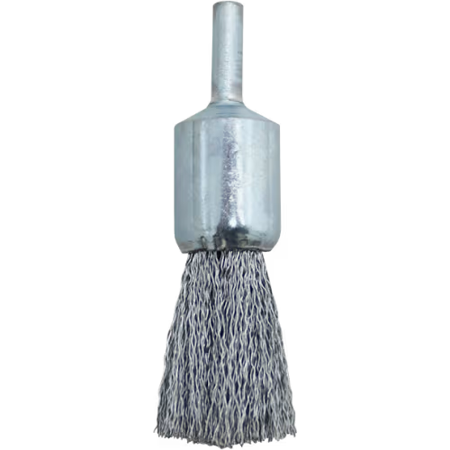 WIRE BRUSH PORT 6MM MOUNTED WERN - 6MM SHANK - FLAT TRIM 0.30MM WIRE