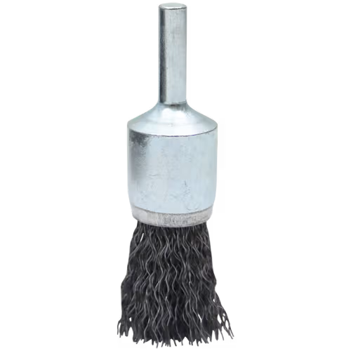 WIRE BRUSH PORT 30MM MOUNTED HAWK - 6MM SHANK - FLAT TRIM 0.30MM WIRE