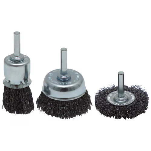 WIRE BRUSH SET 3 PIECE HAWK - 6MM SHANK