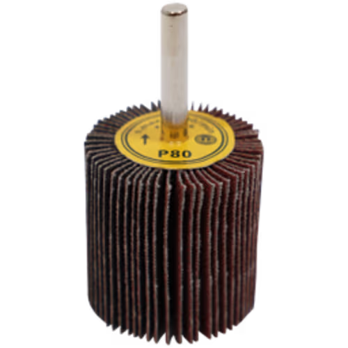 FLAP WHEEL 40 X 40MM 80G FB - MOUNTED 6MM SHANK (40MM DIA X 40MM WIDE)