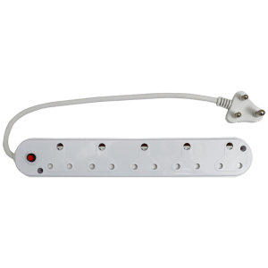PLUG CORDED MULTI  5 WAY  3PIN - WITH OVERLOAD PROTECTION