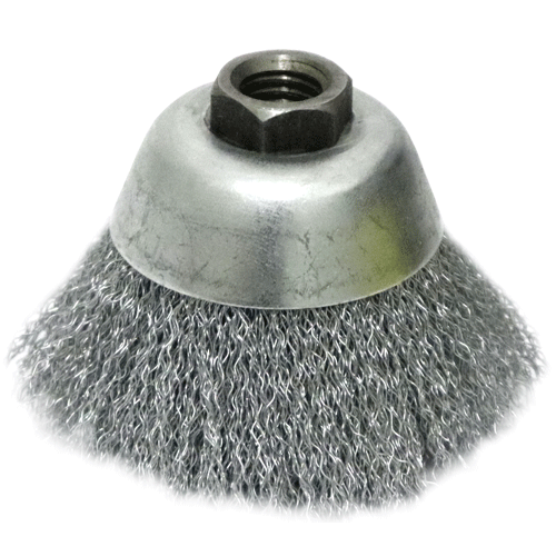 WIRE CUP BRUSH 76MM X 5/8 BSW WERN - 0.30MM WIRE- THREAD BSW 5/8"