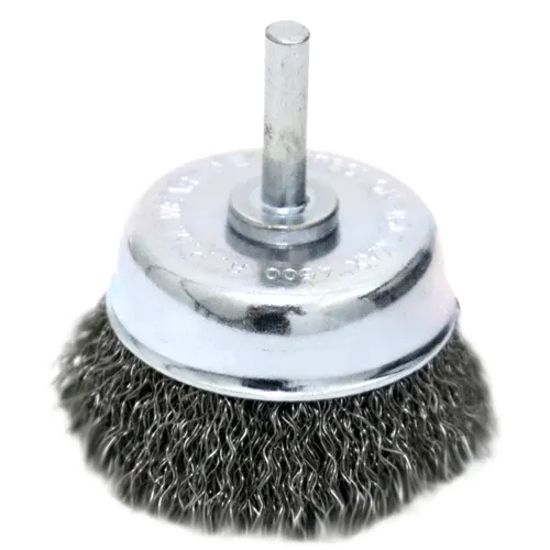 WIRE CUP BRUSH 65MM MOUNTED HAWK - 6MM SHANK - 0.30MM WIRE