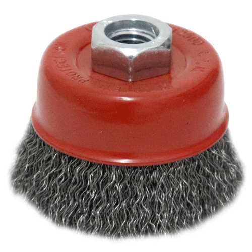 WIRE CUP BRUSH 65MM X 14 X 2.00 HAWK - 0.40MM WIRE - THREAD M14