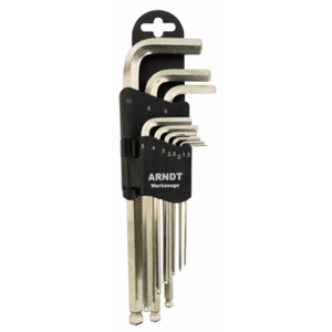 ALLEN K/SET B/P 1.5-10MM ARNDT - 9PC - SILVER (PLASTIC CLIP)