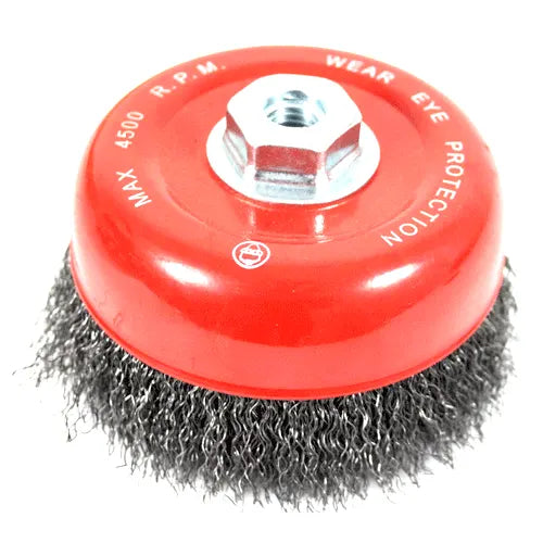 WIRE CUP BRUSH 100MM X 14 X 2.00 HAWK - 0.40MM WIRE- THREAD M14