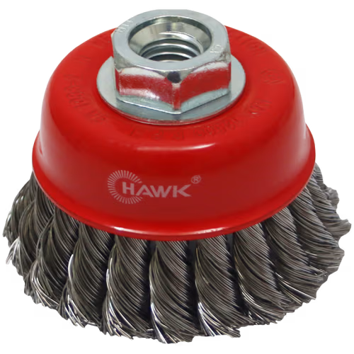 WIRE CUP BRUSH KNOT 65 X 14 X 2.0 HAWK - 0.50MM WIRE- THREAD M14