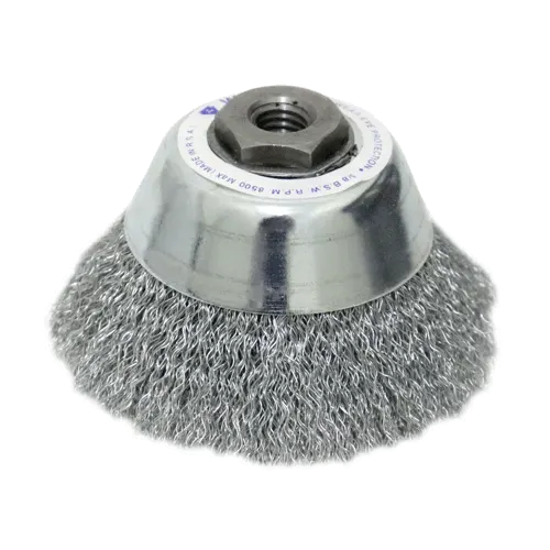 WIRE CUP BRUSH 100MM X 5/8 BSW WERN - 0.40MM WIRE- THREAD BSW 5/8"