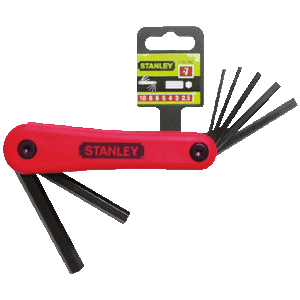 ALLEN K/SET  HEX 2.5-10MM STAN - 7PC - BLACK (HAND CLIP/KNIFE STYLE)