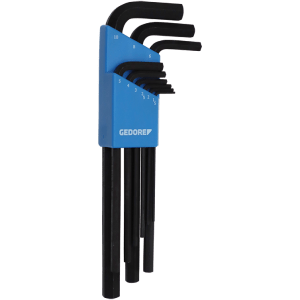 ALLEN K/SET  HEX 1.5-10MM L/S GED - 9PC - LONG (BLACK)