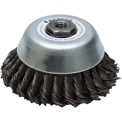 WIRE CUP BRUSH KNOT 80 X 5/8 BSW WERN - 0.80MM WIRE- THREAD BSW 5/8"