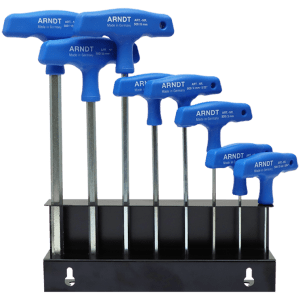 ALLEN K/SET T-HANDLE 2.0-10MM ARNDT - 8PCS - INCLUDES METAL RACK
