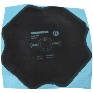 TYRE REPAIR PATCH CROSS-PLY #6  200MM - CHEMICAL REPAIR PATCH