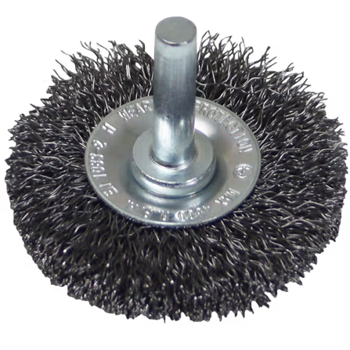 WIRE WHEEL 50 X 7MM MOUNTED HAWK - 6MM SHANK - 0.3MM WIRE