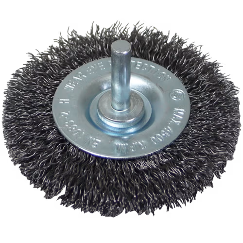 WIRE WHEEL 75 X 10MM MOUNTED HAWK - 6MM SHANK - 0.3MM WIRE