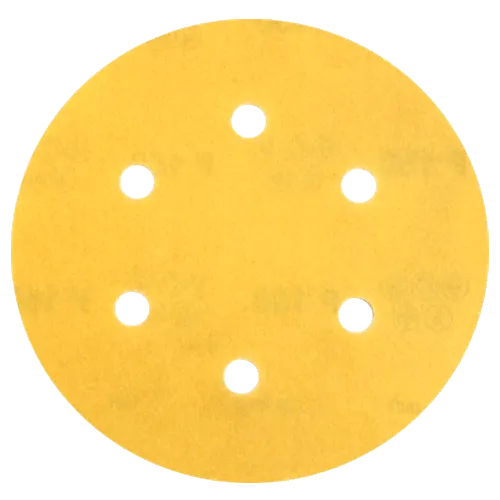SANDING DISC VELC 150X 400G 6H FB GOLD - 6 HOLE - VELCRO SANDING DISC (GOLD)