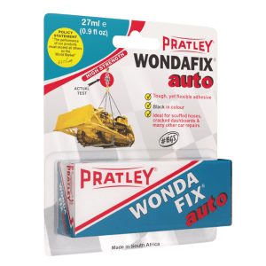 PRATLEY ADH WONDAFIX AUTO  27ML - TOUGH & FLEXIBLE ADHESIVE CAR (BLACK)