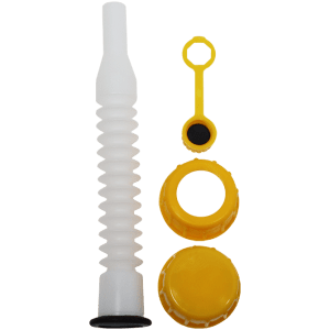 JERRY CAN PLASTIC CAPS & SPOUT - REPLACEMENT CAPS WITH SPOUT