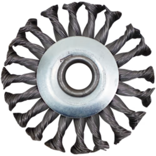 WIRE WHEEL KNOT 100 X 10MM WERN - DWS - 0.35MM WIRE - FIXED BORE (16MM)
