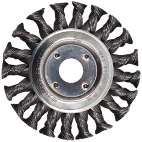 WIRE WHEEL KNOT 100 X 12MM HAWK - 0.35MM WIRE - FIXED BORE (16MM)