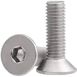 CAP SCREW CSK  S/S A2    10 X 30MM - COUNTERSUNK - KEY 8.0MM - S/S 304