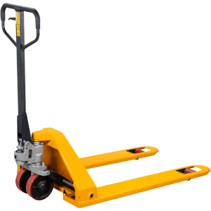 PALLET TRUCK 2000KG LOW PROFILE YELLOW - FORK SIZE 685 X 1200 (DOUBLE PU WHEELS)