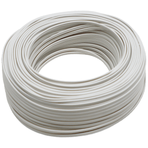 RIPCORD 2 CORE 0.5 MM WHITE - FLEXIBLE PVC CABLE WITH RIDGE