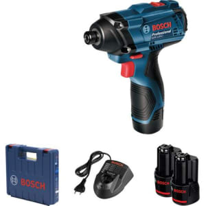 IMPACT DRIVER CORDL 100NM 12V BOS KIT - CORDLESS WITH 2X1.5AH BATTERY & CHARGER