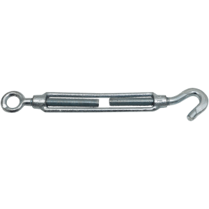 TURN BUCKLE GALV     8MM - HOOK AND EYE - GALVANISED