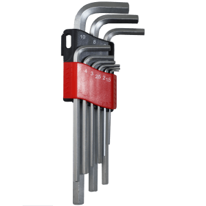 ALLEN K/SET  HEX 1.5-10MM L/S FB - 9PC - LONG (SATIN FINISH)