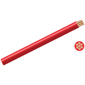 WIRE GPW RED CU 1.5MM2 PVC 600/1000V - GENERAL PURPOSE WIRE-SOLD PER 100M COIL
